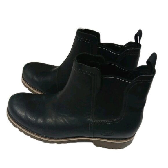 Chaco Fields Chelsea Waterproof Boots Size 10 Black Pull On Ankle - Picture 1 of 13